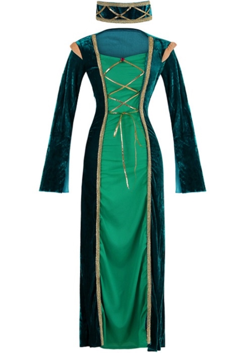Middelalder kjole i velour
